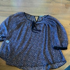 Large semi sheer blouse by Daniel rainn